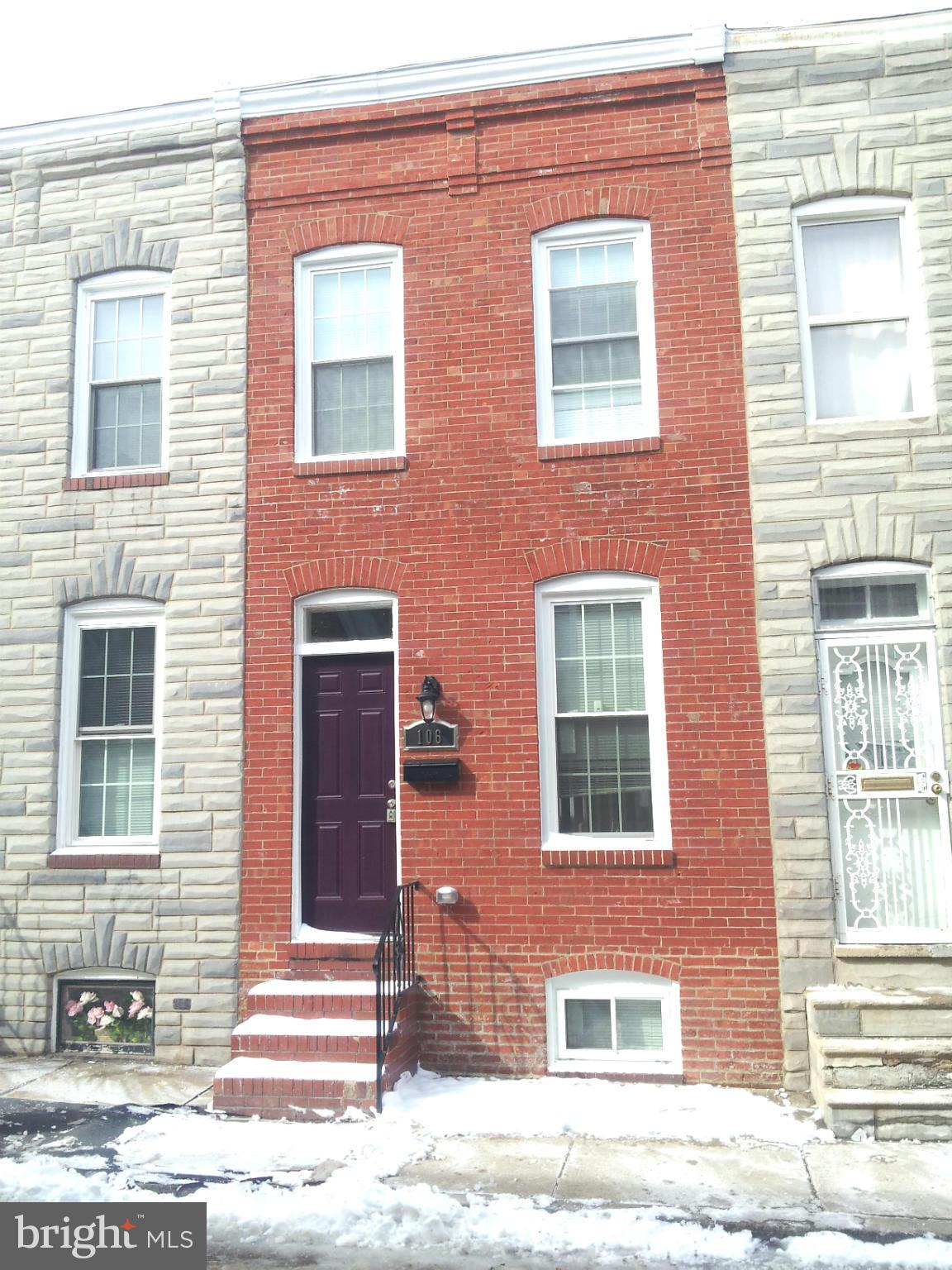 Beautiful and spacious renovated property in Patterson Park! 2 bedrooms with 2 full baths upstairs!! Finished space in basement with a full bath! This home has it all, granite, stainless appliances, hardwoods and exposed brick !Cement pad in the rear to be used as outside space or private parking! Come take a look and be located close to Hopkins, and Patterson Park and all majors roadways!