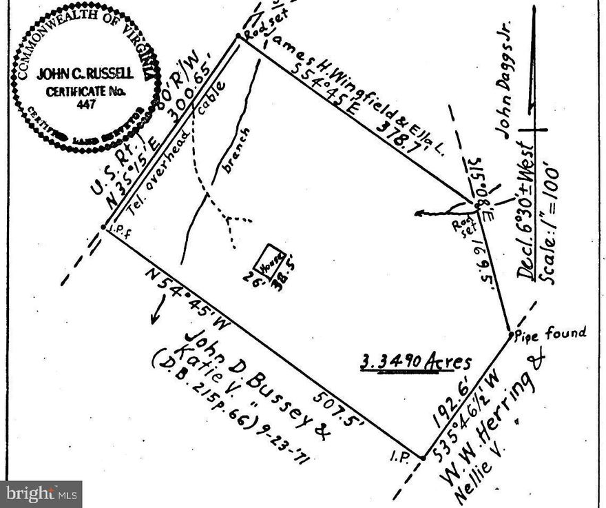 ***OWNER FINANCING AVAILABLE***

3.35 ACRE COMMERCIAL LAND FRONTING US 1 HIGHWAY APPROVED WITH CONDITIONAL USE PERMIT FOR AUTOMOTIVE REPAIR. Highly Visible and Largely Level and Clear providing for ease of development. Public utilities fronting property. Nearly 26,000 Average Daily Traffic Count. Easy Access to I-95 and in close proximity to Quantico Marine Corp Base.