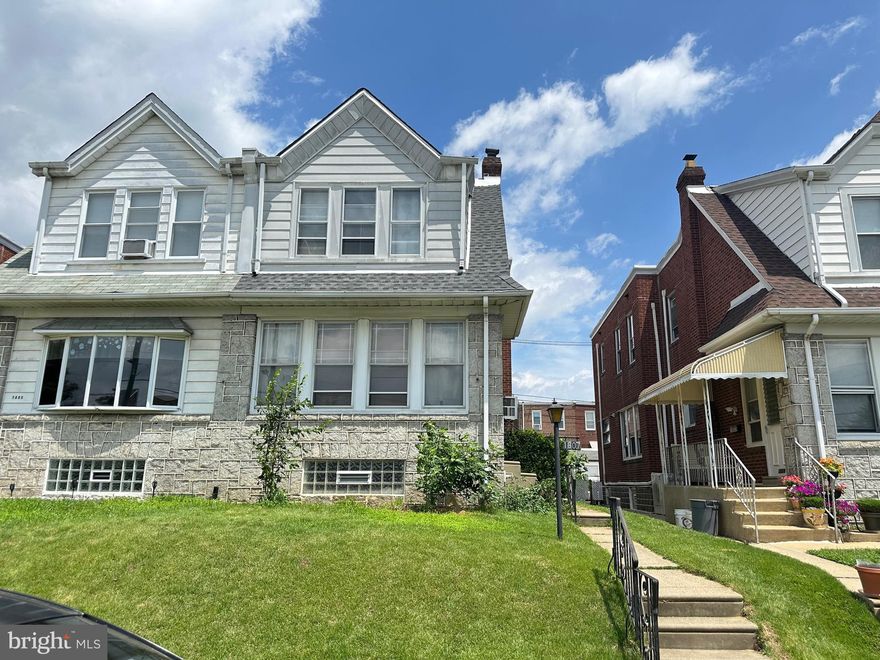 Large twin straight-through property in Rhawnhurst Northeast.  Has 1700 sf. of living space. Property feature hardwood floor throughout, 3 nice size bedrooms. roof 2021, Water heater 2022, just unpack and move in this beautiful property.