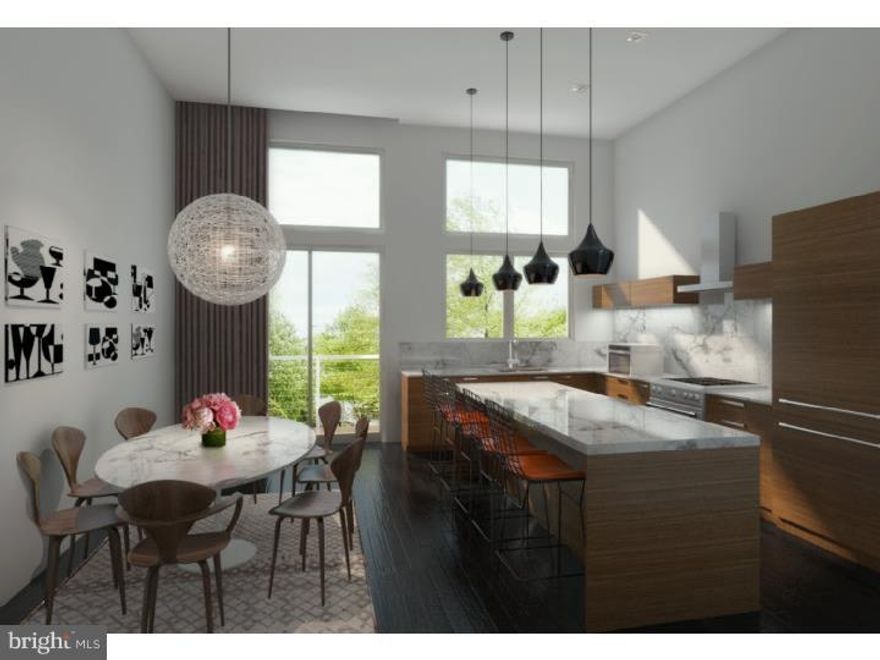 Seventeen bespoke residences conceived to redefine modern living in one of Northern Liberties premier residential locations.  Three distinct floorplans available, app. 2600-3100 ft2, 2-car attached garage.  Gated entry/community.  Extraordinary features/finishes include select, wide plank hardwood flooring, 4" recessed lighting, optional 'smart' home technology, expansive living and private spaces with 9'-14' ceilings, Pella Architect Series windows, Poggenpohl kitchens (customization available), Thermador Pro & Masterpiece appliance suite with fully integrated, cabinet panel-front refrigerator/freezer and dishwasher, quartz or natural stone counters/back splash, baths clad in marble and porcelain with Grohe and Toto fixtures, and stairs with custom steel railings.  Exterior/facade with brick,  clad aluminum, glass, cement board and green roof.  10-year tax abatement. Projected delivery beginning Summer 2015.  Long term interest rate locks, and 90% financing with NO PMI. Please inquire for availability & floorplans.