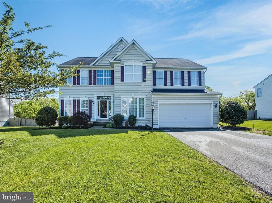 Stunning  colonial offering over 3000 finished sq. ft. in desirable Chapel View! Updated paint, sealed driveway, hardwood floors, 9' ceilings, 2-story foyer, crown molding, and open, airy rooms; Large family room plus separate den/office; Four spacious bedrooms including master suite w/ huge walk-in closet; master bath w/ soaking tub, separate vanities, water closet & walk-in shower. Basement w/ finished family room & full bath plus space for storage, exercise room, etc. ; Electric heat pump with propane back-up will save money on utilities; Private backyard  offers field views and gorgeous sunsets from large deck overlooking flat yard; Great commuter location close to major highways.