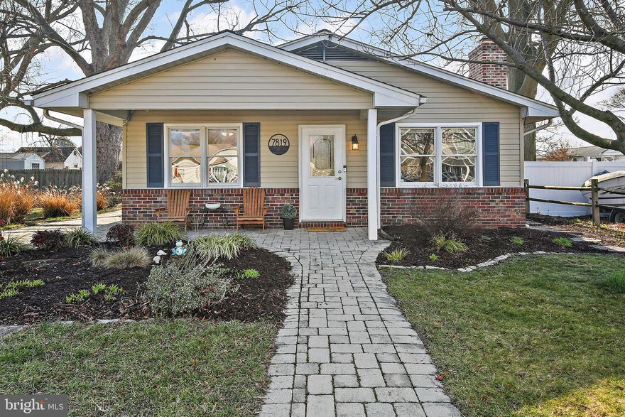 Presenting 7819 Appletree Road in water privileged Bayside Beach. 

Charming and bright, this adorable cottage has been tastefully updated, impeccably maintained and is ready for you. A spacious but cozy living room with wood burning fireplace and stone surround greet you as you enter the front of the home, flanked by custom built-ins which offer a desk on one side to use as a homework station or work nook. Adjacent to the living area is a recently updated eat-in kitchen with quartz countertops and easy access to the stone paver sidewalk leading to your backyard oasis. Three nicely sized bedrooms and a large main bathroom with double vanity finish off the rest of this lovely home on the inside. The fully fenced backyard and large stone paver patio are the perfect place to entertain with friends or to find peace and quiet after a long day's work! The large shed in the backyard is perfect for storage or can be outfitted to become a she-shed, man-cave, yoga studio or workshop! Enjoy the amazing community amenities, including: a community beach, boat ramp access, pavilion and playgrounds. Recent improvements include new BAT septic system (2020), roof (2021), chimney and fireplace (2021), water heater (2021), well pressure tank and softener (2021). 

This easy-living, one level home is close enough to all major commuter routes but tucked away just enough to allow you to escape the chaos of everyday life. Sit by the water, open a beverage and enjoy the good life!