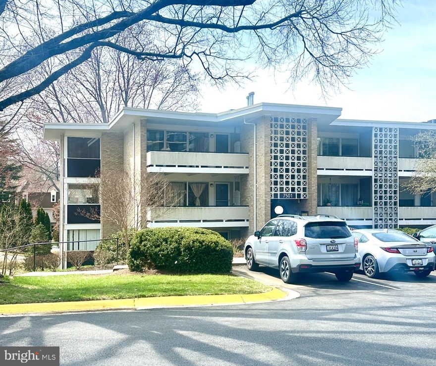 Discover the charm of this 3/4 bedroom condo in the serene SPRING LAKE community.  There is a front & back balcony to enjoy the surrounding nature backdrop and yet it is so close to major shopping, transportation and other conveniences, Cabin John Park and with transportation and neighborhood pool just steps away. 

The home has just been lovingly cared for and repainted just for you.  The END unit provides lots of natural light and a little extra leg room.  The primary BR has a separate entrance to the back balcony,  has  a double size closet and a private BR with shower.  There are 2 other amply sized BRs, a large Den and a 2nd full bathroom in the hallway.   And there is plenty of room to entertain guests with a large Living rm. and Dining Ell off the Kitchen and large, private balcony in the front.   Parking is unassigned but plentiful.  There are individual storage spaces in the lower level, along with a large and clean laundry rm. 

Some identical units show sq. ft. as 1,399, but tax record is 1,331.  
Owner only pays electric and cable/internet only.  All else is in the condo fee. 
This place offers major conveniences and is ready for you!

Unit "D" is the top floor on left.  (End Unit) 
Combo lkbx is on the back of the door to the balcony!