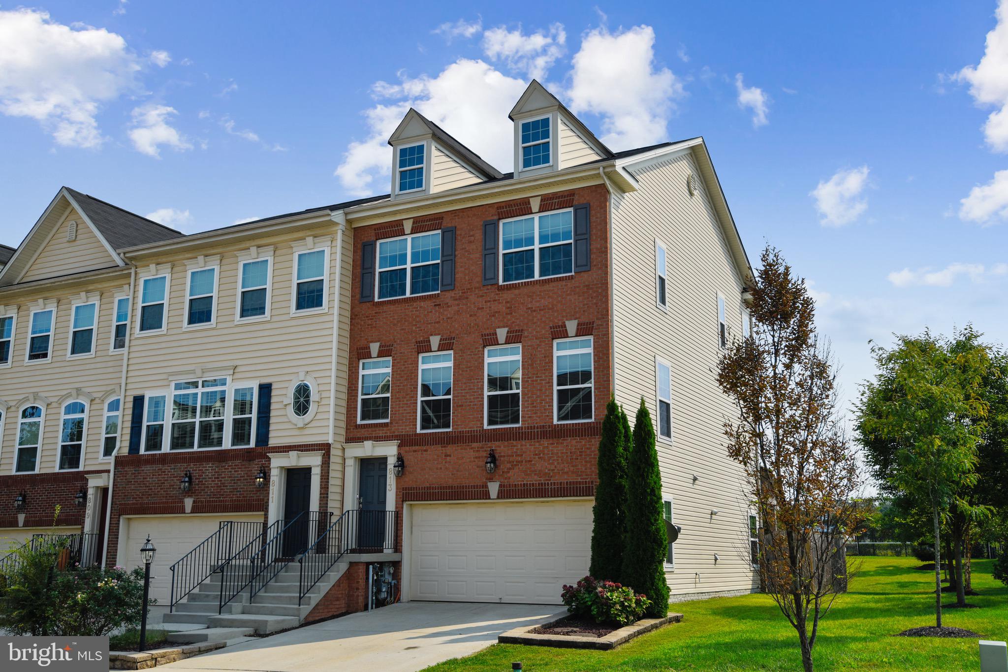 Multiple offers received. Sellers are requesting highest and best offers by 8am Monday 10/18.
This fabulous end-unit townhome features over 2500SF of finished space on three levels! You’ll love the deck (and it’s peaceful view), the lower level patio and the fully fenced backyard! A contemporary main level features a spacious living area with plenty of extra space for a home office or separate play area. The gourmet kitchen with breakfast bar includes granite countertops, plenty of storage, pantry, and stainless steel appliances. A cozy fireplace area makes a perfect dining room and opens out to the upper level deck. A top-floor owner’s suite includes not one but two walk-in closets, and a luxurious soaking tub and double vanity in the en-suite bath. On the lower level, create your own home gym, theater room, or guest bedroom; this space features tons of natural light and a walk-out to the back yard. Tanyard Springs is highly sought after for its wonderful amenities, including dog park, community pool and playgrounds as well as tennis courts and club house. Live just 20 minutes from BWI and the MARC train, and less than 30 minutes to Ft. Meade/NSA, downtown Baltimore or Annapolis. Don’t forget to check out the 3D tour for this home!
