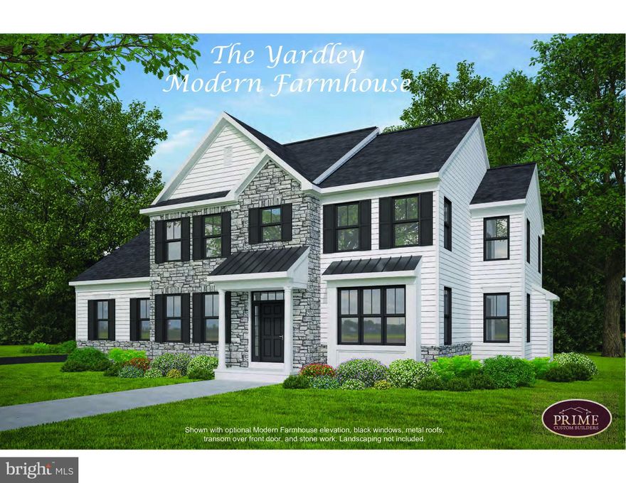 INCREDIBLE OPPORTUNITY TO BUILD A NEW CONSTRUCTION HOME IN NEWTOWN TOWNSHIP! Sitting on just over 3 acres, Prime Custom Builders, LLC proudly presents the Yardley Model offering the builder’s timeless craftmanship with customizable features to make it your own! Showcasing an open floor plan with versatile living space, the Yardley model features a variety of luxuries including high ceilings, elegant updated trim throughout, formal dining room, functional living room which can double as an office or separate play room, gourmet kitchen with upgraded countertops and appliances and breakfast room and a cozy family room with gas fireplace, perfect for social gatherings! Upstairs offers four spacious bedrooms, the primary bedroom features an exquisitely detailed master bath with two vanities, stall shower, tile floor, and private water closet AND the highly sought after upper floor laundry. This home comes with a full basement AND optional 3 car garage and private driveway for ample parking. Build your dream home with FULLY CUSTOMIZABLE options in this ideal location near downtown Newtown offering a variety of shops and restaurants and the Historic Washington Crossing Park yet close to I 295, Rt 1 and the Trenton Mercer airport for easy commuting!