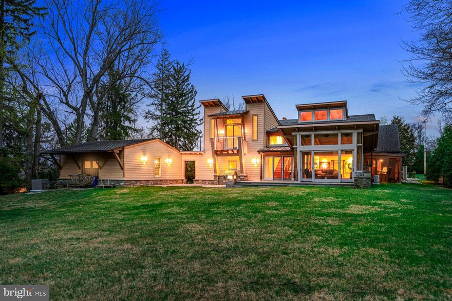 Seize this rare opportunity to move right into this custom designed, sun-filled post and beam  masterpiece, set on a flat, private .74 acre lot in the famed Merion Golf neighborhood. Breathtakingly open spaces with wide plank Southern PIne floors, soaring ceilings with glass walls, Douglas Fir beams and captivating exterior views will astound you at every turn. This incredible residence offers traditional spaces for comfortable everyday living and effortless entertaining, including  spacious living, dining and great room areas, fabulous gourmet kitchen, laundry room, library and 2 generous first floor bedroom suites, each with a private en-suite bathroom. The dramatic great room staircase leads up to an expansive, bright loft opening up to a spacious office, luxurious primary suite with balcony, custom designed marble bathroom, comfortable sitting room and enormous walk-in closet with built-ins and a second expanded bedroom with new en-suite marble bathroom and walk-in closet.  Features include over $500,000 in endless improvements and refinements by the current owners including all new HardiPlank siding, upgraded systems and generator, new landscaping, new top of the line kitchen appliances with Waterstone fixtures, new screened porch addition, the new second floor bedroom suite with custom marble bathroom and walk-in closet, updated bathroom fixtures throughout, oversized 3 -car garage space and more. Enjoy this oasis-like retreat across the street from Merion Golf Club views, a large walkable neighborhood and in close proximity to renowned schools, endless restaurants, shopping and recreational opportunities, Suburban Square, local and regional trains and Philadelphia International Airport.  Absolute perfection!