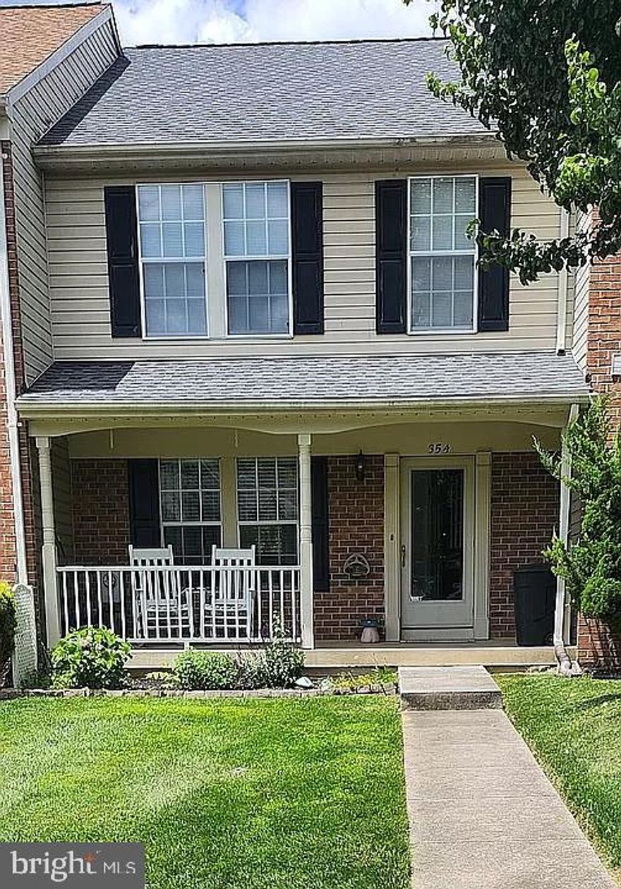 This is a  BEAUTIFUL 2 story (+ finished basement) home with front porch in an attractive, quiet Bel Air neighborhood. The house is on a private court and backs up to a wooded area close to harford glen. The basement is completely finished. It's not unusual to see deer out the window in the morning. The neighborhood is quiet and settled, with a good mix of families, young marrieds and single residents and it's close to playgrounds and the Harford County library, as well as dining, shopping and I-95. The schools are top notch: Emmorton Elementary (walking distance), Bel Air Middle and Bel Air High School (bus). Major improvements over the last several years incluse air conditioner and replacement, hot water replacement, porch repair and new water main piping. This is one of a very limited number of properties currently available in the community, so dont wait, act now!