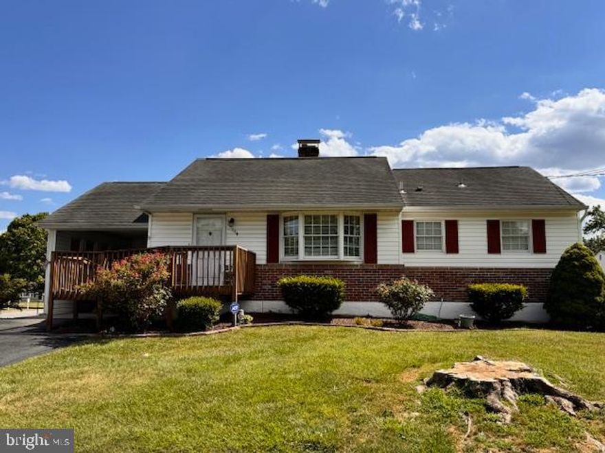 Affordable starter or downsizing opportunity! Lovingly maintained 4 bedroom, 1 1/2 bath rancher situated in the established community of Thomson Estates with close proximity to Rt 40, I-95 and The Delaware State Line. Main level highlights include an updated eat-in kitchen and a formal dining area open to a living room with a bay window adding tons of natural light. Kitchen details include some newer stainless steel appliances, double sink, attractive cabinetry and a large pantry, Additional main level features include 3 roomy bedrooms and a full bath. Adding additional living space, lower level highlights include a 21' X 13' family room offering a brick gas fireplace with a mantel (ideal for seasonal decor!), 4th bedroom, half bath and laundry/utility room. Additional property details include natural gas heating and town water and sewer. If you are searching for a move-in ready, affordably priced and conveniently located place to call home, your search is over...104 W Thomson Drive...Welcome Home!!!