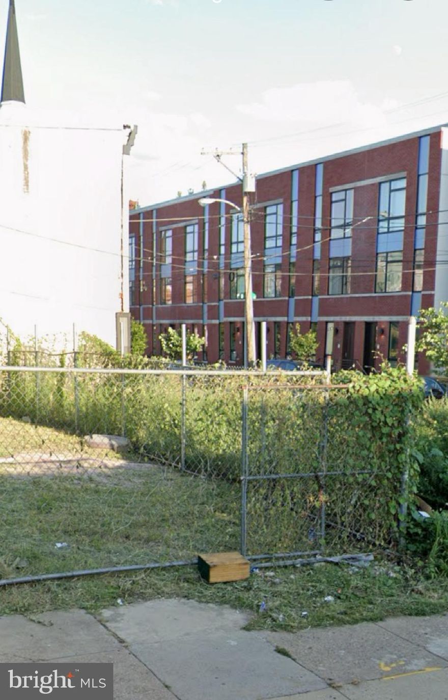Prime Residential Lot in 19122 – Build Your Dream !

Seize this rare opportunity to own a vacant residential lot in the heart of Philadelphia’s thriving 19122 zip code! This buildable lot is perfect for those looking to design and construct a custom home in a rapidly developing neighborhood or an investment property! 
Conveniently located near public transportation, local restaurants, and vibrant city attractions, this property offers the perfect blend of urban convenience and residential charm. Don’t miss your chance to invest in a piece of Philly’s future—bring your vision to life today!