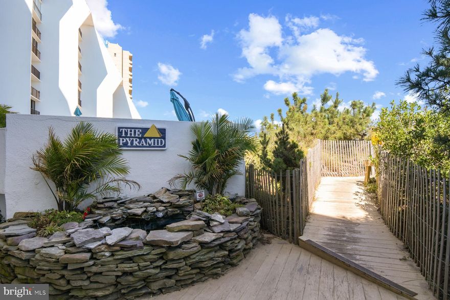Welcome to oceanfront living at The Pyramid 11G! Discover amazing views, warm sea breezes, and direct access to the beach. This spacious 2-bedroom, 2-bath unit is sold fully furnished and includes everything you need to start living your best beach life!
The open floor plan makes it easy to enjoy the sights and sounds of the ocean, as the interior living spaces flow seamlessly to the huge oceanfront balcony, easily one of the largest and most private balcony spaces at the beach.
The kitchen and both baths have been recently remodeled with stainless steel appliances, new fixtures, and quartz countertops. Plus, the entire condo has been upgraded with new LVP flooring and fresh paint.
The bedrooms are large and comfortable, each containing two queen beds to maximize guest comfort and sleeping capacity.
Whether you're looking for a vacation home or an investment, The Pyramid is a proven winner. Building features include an oceanfront pool, on-site management, and 24-hour security. Conveniently located in the heart of Ocean City, you’re just a short walk to top restaurants and entertainment options.
Compare and discover the value!  Don’t miss it and schedule your showing today!