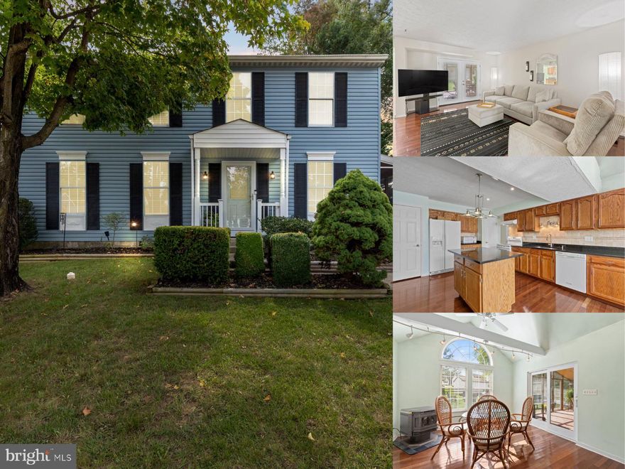 Offering 4 bedrooms, 2 full baths, and 2 half baths, this detached Colonial is set on a quiet dead-end street in Brien Run Village of Essex and features three finished levels within a sidewalk-lined, walkable neighborhood. A covered front porch adds welcoming curb appeal. Inside, the main level is designed for both everyday living and entertaining, with multiple living and dining areas including a living room, family room, and dining area, along with a convenient half bath. The centrally located kitchen offers generous cabinetry and island workspace and opens to a bright breakfast room highlighted by a beamed, vaulted ceiling and a freestanding pellet stove, adding warmth and character. The upper level includes four bedrooms and two full bathrooms, providing comfortable private quarters, including a primary bedroom with an en-suite bath. The fully finished lower level features a spacious recreation room, laundry area, and an additional half bath, offering flexible space for a home office, hobbies, or extended living. At the rear of the home, sliding doors from the breakfast room lead to one of two screened-in decks overlooking the rear yard, which also includes a storage shed, creating an inviting outdoor setting. A concrete driveway provides parking for two vehicles, with additional on-street parking available. The home is walkable to Eastern Technical High School and conveniently located near MD-702 with access to I-695 for commuting, as well as shopping and dining options at THE AVENUE at White Marsh. Nearby Rocky Point Park and Beach offers waterfront access, boating, and scenic views.