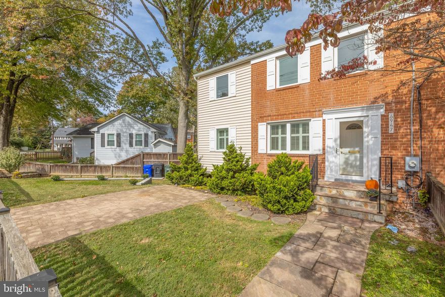 Looking for a HOME THAT HAS IT ALL? This expanded 3 bedroom/2 bath duplex sits in both Arlington and Falls Church City (Tax ID 51-117-002).  Arlington Schools: Tuckahoe, Williamsburg, and Yorktown! Unlike a condo, you can have YOUR OWN YARD, and no condo-fee! This home boasts EXCEPTONAL UPGRADES, including: a 2009 addition creating flexible space on the main level for a den/study/guest room, and a stunningly large master bedroom (26 ft X 11 ft) with a large walk-in closet; lovely hickory hardwood floors and beautiful plantation shutters; newly installed central air conditioning unit, gas furnace, and mini-split units in the den and master bedroom, providing zoned indoor climate control for maximum comfort; and a remodeled main bathroom with a large walk-in shower.  Downstairs is a spacious, tiled recreation room/guest room, another full bath, a laundry room, and a separate entrance. This home has BOTH a DRIVEWAY plus PERMIT-ONLY STREET PARKING for residents and their guests. Can you get all this in an UNBEATABLE LOCATION? Indeed! This property offers AMAZING WALKABILITY, including a short stroll to numerous restaurants, cafés and taverns, the Falls Church City Farmer's Market, Harris Teeter, the iconic State Theatre, and several public parks. For BIKERS, JOGGERS and WALKERS, step out the front door, cross the street, and step onto the 45-mile, paved W&OD Trail. For METRO RIDERS, this property is a walkable 1/2 mile, or a 5-minute drive, to the EFC Metro. For COMMUTING DRIVERS, SHOPPERS and TRAVELERS, this property is just minutes off of I-66, I-495, and Routes 7, 29 and 50, affording easy access to Arlington, DC, Alexandria, Tyson's and Reston, and it's 30 minutes or less to National or Dulles airport. Come and see this gorgeous home, IT WILL GO FAST!