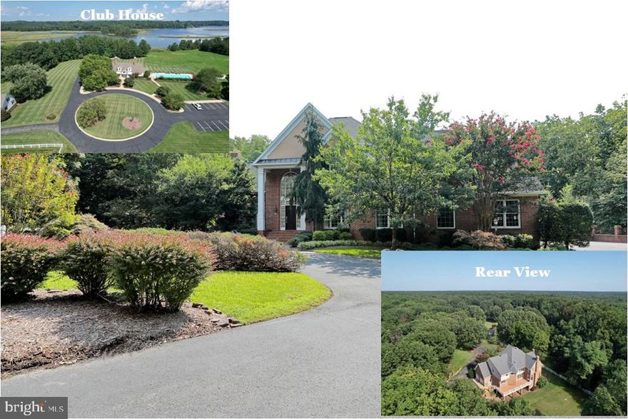 Do you like to entertain? Cook, Back yard BBQ? This is the absolute perfect place located in Sec 2 of Avenmar/Brenton Bay area of Leonardtown.  You can be "in-town" in 5-7 minutes.  This home was custom built by W M Davis, it's truly custom from top to bottom.  Enjoy driving into a beautiful brick pillar entry &  circular drive leading the brick front  entry, then you'll walk into a gorgeous "grand" foyer w/ dual stairs (T Shaped), the foyer is flanked by a large Parlor/Living Room w/ high ceilings, an oversized fireplace w/ stone/marble surround, large windows for the abundance of natural lighting, along with a formal dining room, connected to a butlers staging around, then on to the main kitchen and step down family room that also has a beautiful oversized GAS fireplace.  The main kitchen is equipped w/a Thermador cook top, warming drawer, wall oven, microwave, custom refrigerator w/ cabinetry covering on the outside, then located off the main kitchen is a "Scullery" a full 2nd kitchen w/ a commercial Thermador range, grill, built in deep fryer, counters, shelving, refrigerator and large walk-in pantry.  This is the perfect set up when entertaining. Your caterer or Sous chef can keep the cooking & prep behind the scenes.  There is a large main level guest suite w/ full bath, mop/broom closet w/ water & tub, large laundry room, powder room, decking across the entire kitchen area to overlook the seasonal water views and gorgeous back yard & patio.  The upper level features an owner’s suite with custom tray ceilings, sitting room w/ coffee bar & mini frig, two-sided fireplace, large owners bath w/ jetted tub, walk in shower, his & hers sinks, prep area, custom walk-in closet, a private toilet & bidet area.  Leading out of the owner’s suite are beautiful real hardwood floors leading to the guest rooms each w/ walk in closets & full baths. The guest rooms at the end share a "dual bath", guest room in middle has its own private bath.  The hall & stairs are gorgeous w/ built in "niches" along with a control panel to drop the chandelier to ground level for easy cleaning or light bulb replacement.   The large windows across the back offer gorgeous water views & lawn views to the lower fields.  Lower-level features a bar area, ice maker, galley mini kitchen, full bath & storage, large great room, mechanical room to house the geo-thermal heat system, hot water heaters, etc., a large walk-in cedar closet, exercise room, media room (roughed in w/ wiring), large windows overlooking the patios and rear yard area. Septic (see view docs) is right out back to left.  Owners did have previous plans to put an in- ground pool in just off the brick patio/outdoor kitchen area.  This home should appeal to the most selective buyers. It’s all brick w/ some stucco on the bump outs, brick paver walkways, brick retaining walls, brick patio w/ outdoor kitchen area. (Appliances are designer Dacor, Thermador, Miele & Sub-Zero) (Ice-Maker in downstairs bar is U-Line)  (Washer & Dryer are GE Profile) The lot offers a seasonal view of the water. This community has club house w/ pool, a condo that owners can rent for short term guest, tennis courts, walking trails,  community dock/boat launch, Kayak racks.  Lot is just under 6 beautiful acres. You can be at the Pax. River navy base in 10-12 minutes.  This section of Avenmar features large lots w/ custom homes just off Knight Road.  Pre-approved buyers only for appointments