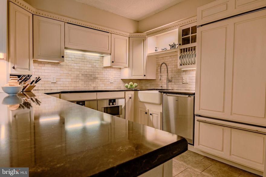 A cook’s delight! Luxury appliances are right at your fingertips in this thoughtfully designed kitchen, showcasing custom Goebel cabinetry, quartz countertops, and a travertine tile backsplash. Enjoy premium performance appliances include Gaggenau induction cooktop, oven, and microwave, along with a Sub-Zero refrigerator. Experience top-of-the-line living with the perfect space to cook, gather and enjoy.

Designed for comfort, convenience, and peace of mind, this professionally managed community offers an upscale, high-rise lifestyle that rivals city living, all in a prime suburban Philadelphia location near the Main Line and Center City.

Say goodbye to utility bills! The comprehensive all-inclusive monthly fee removes the burden of recurring expenses and unexpected repair costs. Included are electric, water, trash removal, cable television with premium channels (HBO, Showtime, Starz, Cinemax), security, professional building management, common area maintenance, snow removal, landscaping, master insurance coverage, and full access to all community amenities.  Importantly, the monthly fee also includes twice-yearly maintenance and replacement as needed of the home’s mechanical systems, delivering rare long-term value and exceptional peace of mind.

Inside, this residence features a calm, comfortable interior with thoughtful updates throughout. The kitchen, as explained previously is both beautiful and functional.  Dining and Living spaces for your entertaining needs.  Three bedrooms offer flexibility for guest rooms, home offices, or creative space. The spacious primary suite includes room for a sitting area or desk, a walk-in closet with organizers, and a private en-suite bath.
Residents enjoy an exceptional array of amenities, including indoor and outdoor pools, a fitness center, clubhouse, BBQ areas, Jacuzzi, steam room, tennis, pickleball, basketball, volleyball, and a children’s playground.

Conveniently located with immediate access to Routes 76, 202, 422, and the Pennsylvania Turnpike, Valley Forge Towers places you close to everything. Nearby are the King of Prussia Mall, Philadelphia Premium Outlets, Valley Forge Casino and Conference Center, and an abundance of dining options. Outdoor enthusiasts will appreciate Valley Forge National Historical Park, less than a mile away, offering trails, open green space, and fresh air.

Experience truly all-inclusive living at Valley Forge Towers—where one monthly fee covers nearly everything.  With utilities, amenities, and both maintenance and replacement of mechanical systems included, this home offers a truly carefree lifestyle where comfort and predictability are built in. Settle in and enjoy knowing that the details—and the big expenses—are already taken care of.