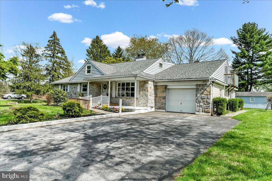 Welcome to 2 Marian Road. Lovingly built by the original owner, a local builder, this custom home showcases quality craftsmanship and thoughtful design throughout. Situated on a desirable corner lot in Charlestown Township within the award-winning Great Valley School District, this 4-bedroom, 2.5-bath raised rancher offers a rare combination of quality construction, tasteful updates, and a surprisingly spacious interior that extends well beyond its curbside appearance. Step inside to find a unique layout featuring a large family room and sunroom, both with cathedral ceilings and an abundance of natural light from multiple skylights. The main level offers three nicely sized bedrooms, 1.5 baths, a convenient laundry room, a front living room with a cozy wood stove, and eat-in kitchen, providing plenty of space for everyday living and entertaining. The Sun room offers direct access to the rear yard and patio, creating a seamless indoor-outdoor flow.The main bathroom has been renovated with a walk-in tiled shower, and modern fixtures, while the half bath/laundry room has also been fully updated with new plumbing, and fixtures.The second floor features a spacious attic bedroom with abundant storage and closet space, offering excellent potential to be converted into a private primary suite. A loft area adds character and flexibility, perfect for a home office, reading nook, or additional lounge space with sliders leading to a private balcony. The large basement is partially finished and includes a bath with a stall shower, offering additional flexible living space. The unfinished portion provides ample storage. The property also features an attached 2-car garage, an additional one-car garage at the rear of the property, and two sheds offering exceptional storage and functionality. Recent updates include a newer roof with a transferable warranty, fresh paint throughout, and updated lighting. Outdoor features include an interlocking brick patio and walkways, and the home is ideally located within walking distance to Charlestown Park.Just minutes from the vibrant downtown Phoenixville scene, you’ll enjoy easy access to restaurants, shops, and entertainment while still appreciating the space and tranquility of Charlestown Township. A rare opportunity to own a custom-built home that has been lovingly cared for, one you won’t want to miss.