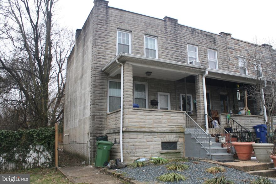 Check out this prime investment opportunity located in Morrell Park in south Baltimore. This unique property is situated on one of the biggest pieces of land in the area with a fenced in yard. Rehabbed in 2024 from top to bottom including new roof and HVAC, this end unit row home features 2 bedrooms, 1.5 bathrooms, stainless steel appliances, hardwood flooring, and a covered porch for enjoying nice nights. Property is situated on over a half acre. Tenant has been in place since 2024 and pays $1,200 per month. Tenant also pays $80/ mo for water. Easy turnkey rental for any level investor.
