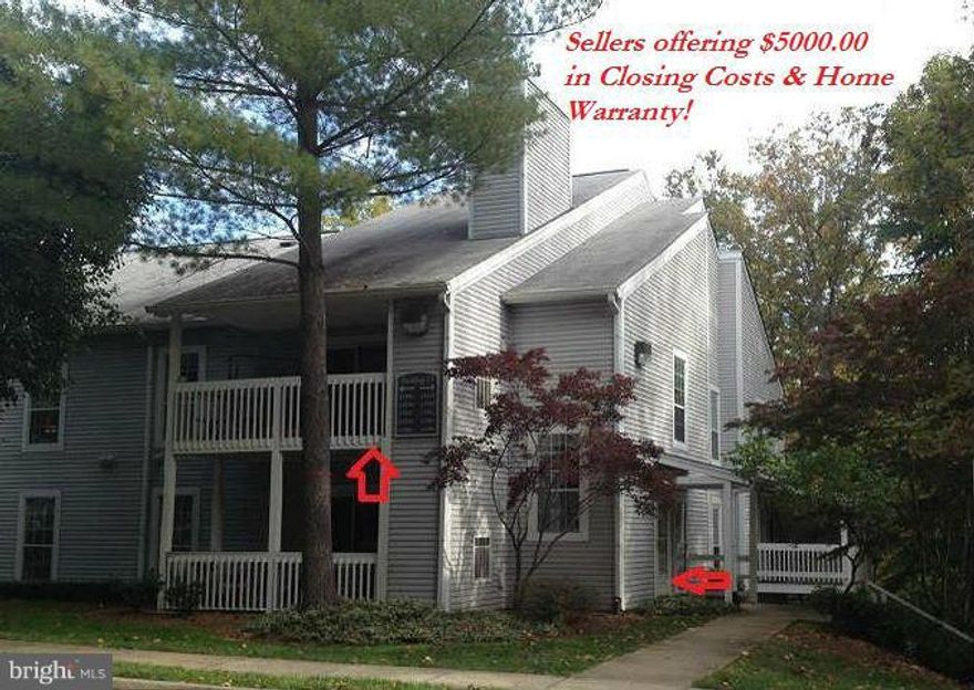 1260 Square Foot Condo in excellent condition. Largest in Lake Ridge. Upper two bedroom, two bath unit, huge covered balcony, plenty of parking. FHA, VA or Convention-OK! On rush hour bus route, walk to Starbucks, Giant,Bank, and pool. Owners flexible on delivery date. Newer HVAC unit, and one year home warranty included.