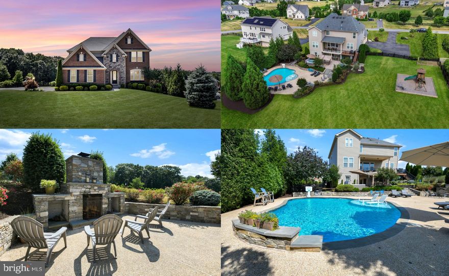 This dazzling property features a backyard oasis with so many amenities—you’ll feel like you are at your own private resort!  With stunning details including  a concrete bar for sports game viewing, a relaxing hot tub, and an expansive patio for hosting dinner parties--this is truly an entertainer’s paradise. Lounge in the pool, complete with a waterfall feature, ledge lounger with three pool gushers, and a seat shelf in the deep end — perfect for soaking up the sun on warm summer days! In the cooler seasons, enjoy evenings roasting marshmallows by the outdoor fireplace or enjoying breathtaking sunsets from the covered composite upper deck.  As you step inside the gorgeous home, you will immediately notice the grand entrance and the  impeccable attention to detail and luxury finishes throughout. The large dining room--with custom moldings--can easily accommodate plenty of family and guests for ease of entertaining! The great room features a floor-to-ceiling stone fireplace and a wall of windows overlooking the deck and resort-style  backyard. This space flows seamlessly into the gourmet kitchen with granite, recently upgraded stainless steel appliances including a double oven, a convenient butler’s pantry, a spacious center island and generous cabinetry. The walk-in pantry features custom shelving. This eat-in kitchen is a chef’s dream! The main level bedroom/office, which overlooks the lush backyard, offers versatility as an ideal  first floor bedroom or as a work-from-home space and is located adjacent to the hall bathroom. The oversized mudroom, just off the 3-car garage, is a perfect space for keeping the home organized--with plenty of cabinetry, a closet and a convenient laundry center complete with a washer and dryer as well as a counter for folding laundry. Upstairs, there are four generously-sized bedrooms with gleaming hardwood floors and three full bathrooms. The Primary Suite is a luxurious retreat with a tray ceiling, a sitting area for relaxing and dual walk-in closets featuring upgraded custom organization systems. The luxury spa bath is complete with separate dual vanities, a soaking tub, and a fabulous custom-tile walk-in shower with built-in bench. On the walk-out lower level, you’ll find a large recreation/entertaining area with gleaming hardwood floors and a stunning electric fireplace. An additional room is perfect for use as a  potential sixth bedroom. This room is conveniently located next to the additional full bathroom. All this, plus there is a large storage area on this level. In the backyard, a recently built playground provides endless fun, while the fully fenced 1+ acre lot offers ample space for sports and outdoor activities. It’s even large enough to host a wedding celebration! For car enthusiasts, the property includes a three-car garage and a massive parking pad, ensuring ample space for both vehicles and guests. This home is truly luxury living at its finest! Don't miss out on the opportunity to make it yours. Schedule your private tour today!