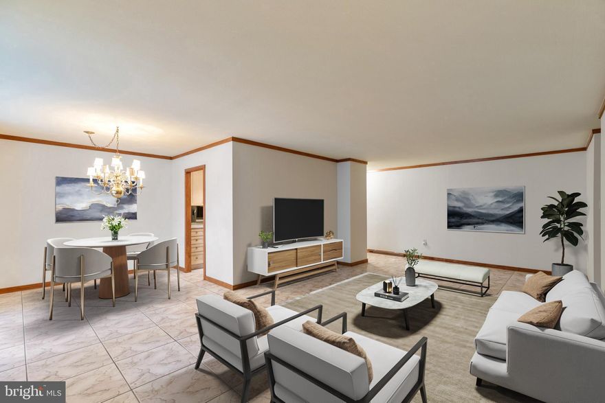 Unit #1209 at the prestigious Kennedy House is a large 2-bed, 1-bath co-op with outdoor space, in-unit laundry, and an additional storage unit. This fully amenitized building features a rooftop patio and pool, a fitness center, concierge services, 24-hour security, parking at a discounted rate, a market, and top-rated Chima Steakhouse on the first floor. The unit has a great functional layout with a massive main living space offering tons of room to create separate living and dining areas. A pair of sliding doors lead to the expansive private balcony overlooking JFK Blvd. The galley-style kitchen is fitted with inset cabinetry and newer LG appliances, including a washer and dryer. A generous-sized pantry sits off the kitchen. Down the hall, you'll find a bright bedroom with hardwood floors and a full bathroom with a glass-enclosed shower and lots of vanity space. Completing the unit is a larger primary bedroom with a custom walk-in closet. In addition to everything inside, the Kennedy House's fantastic location is the best of city living with a perfect Walk Score of 100! It's just a few blocks from City Hall, Rittenhouse Square, and The Benjamin Franklin Parkway. Nearby Chestnut St and Walnut St are lined with restaurants and shops to explore, plus Trader Joe's, Target, GIANT, and Wine & Spirit are less than a 10-minute walk. There's also easy access to public transit, 30th St Station, University City, I-76, I-676, and South Jersey. Schedule your in-person or virtual tour today!