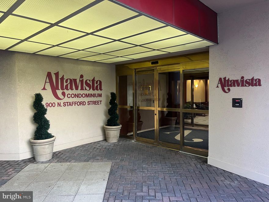 Welcome to the Altavista! This home features a split-bedroom floorplan ideal for privacy. Bright and spacious, there is an enclosed balcony just off the living room. Other features include a stackable washer and dryer, a storage bin located on the same floor, and one assigned underground parking space. The Altavista is conveniently located close to the Ballston Metro and Ballston Quarter and connects to them via the Skywalk. There are numerous shops and restaurants within walking distance of the building. The building amenities include a 24/7 staffed front desk, an exercise room, and an e-lounge/party room.