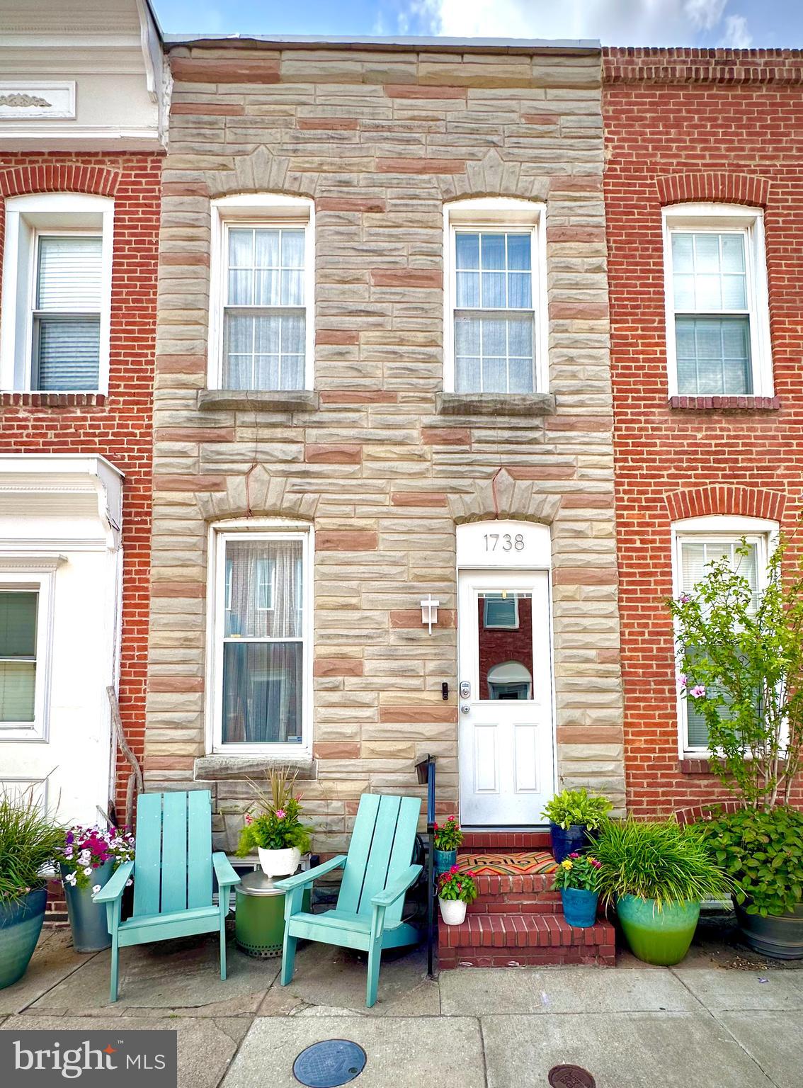 ****JUST LISTED****Truly special Federal Hill Gem! Welcome to 1738 Patapsco st. Traditional features tastefully updated with many beautiful modern touches. Hardwoods greet you on the main floor with a full dining room just off the bright, open updated kitchen. There is a recently renovated full bath on the main floor as well as a rare main level bedroom. The second floor is a unique open floor plan that boasts a lovely primary suite with en suite full bath, office and/or gym space and a private deck. The office/gym space can easily be converted to a 3rd bedroom. The partially finished basement has plenty of room for a lounge area, plus storage (with handy shelving units), a convenient laundry area and another recently renovated 1/2 bathroom as well! Additional updates include: Heat Pump (2022)., Hot Water Heater (2023), LG Washer/Dryer (2023) and Roof Resealed (2025). You cannot beat this amazing location! It is walking distance to restaurants, shopping, salons and Riverside park and pool, as well as ballfields and sport courts. Your commute will be a breeze as it is just off 95. ***There is also access to a private garage with room for 1 car, lots of storage and a bike locking area. Can be rented separately!***PROFESSIONAL PHOTOS COMING TODAY****