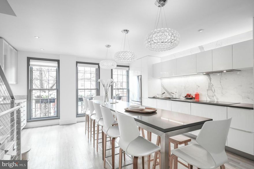 Live & breathe Old Town charm in open-concept, newly renovated townhouse! Eye for aesthetics influenced gourmet KIT w/ top SS apps, Quartz counters & dramatic backsplash. LR w/built-in cabinets stainless cable railing, redone study. High ceilings, & full of natural light. Updated baths completed recently. Ample storage throughout. Large BY w/patio & fence: 1 CAR GRG, DVWY. 1 block to Waterfront.