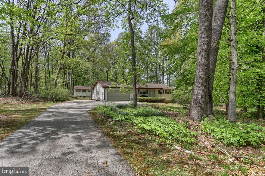 Country Haven.......Great ranch home across from Shelley Park on beautiful 1.47 private wooded lot in Northeastern SD.     Home features 1 level living with 2 beds/1 full bath with front and back porches, brick fireplace in living room, whole home generator, 2 car attached garage, large level wooded lot with 1.47 acres, separate wood shop or she shed for projects or hanging out. Easy commute to Harrisburg/York.