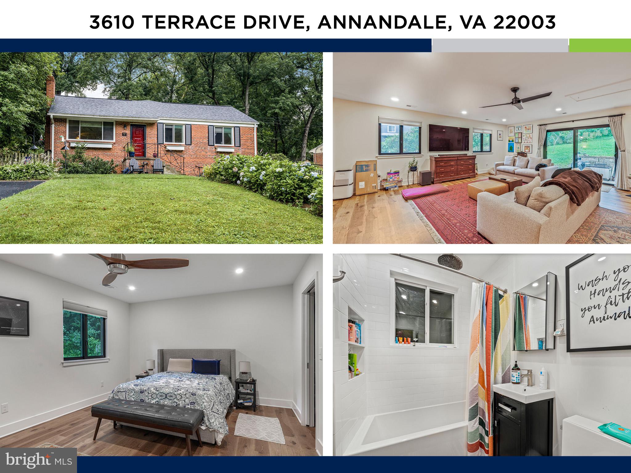 Discover the perfect blend of comfort, space, and convenience in this beautifully renovated and expanded 4-bedroom, 2.5-bath rambler, offering over 2,700 sq ft of living space on a generous corner lot.
Step inside to a light-filled open-concept layout featuring a stunning rear addition with a luxurious primary suite—complete with a walk-in closet and private full bath. The open kitchen flows seamlessly into a spacious family room, highlighted by recessed lighting, durable LVP flooring, and oversized windows that fill the space with natural light.
The main level also includes three additional bedrooms, a second full bath, and living room with a classic wood-burning fireplace—perfect for relaxing evenings. Downstairs, enjoy a large second family room, a renovated half bath, bonus room ideal for a home office or guest space, and ample storage.
Love the outdoors? The fully fenced backyard and rear patio offer an ideal spot for entertaining, gardening, or simply unwinding.
Located just minutes from Columbia Pike, Little River Turnpike, parks, restaurants, and shops—this home puts everything within easy reach.
Don’t miss your chance to rent this exceptional home—available August 10! For more information or to schedule a showing, please contact the Co-List Agent.