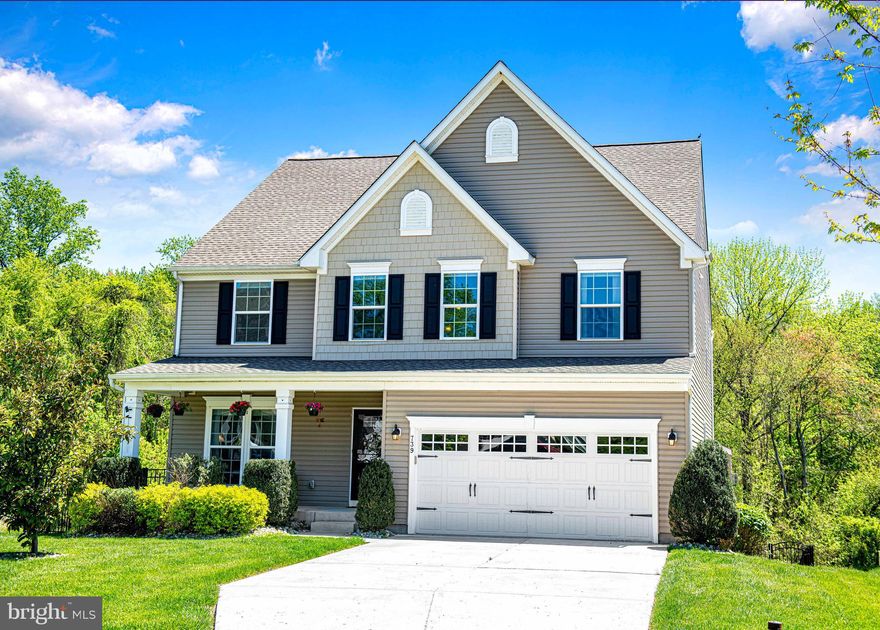 Spacious, bright, 4 bedroom, 4 bathroom colonial in Eagles Rest. So much living space inside and out. Main floor features a gourmet kitchen with butlers pantry and graciously sized island which is open to the large family room space with a gas fireplace. Directly adjacent is a room that can be used as an office or sitting room. This area opens to a very large multi level deck and includes a view of open space behind the home. The large finished lower level also has direct access to the deck and adds another 900+ square feet of finished living space. The lower level includes wide open recreation area, a bonus room that can be used as a fifth bedroom and a full bathroom.  Upstairs you will find the primary bedroom overlooking the outdoor open space, with a full bathroom with a dual vanity and one of the two walk in closets. Additionally, there are three more bedrooms on this level, another full bath with dual vanity, the laundry space and a sitting room area. So much to see. New roof in 2022 and new carpet 2025.