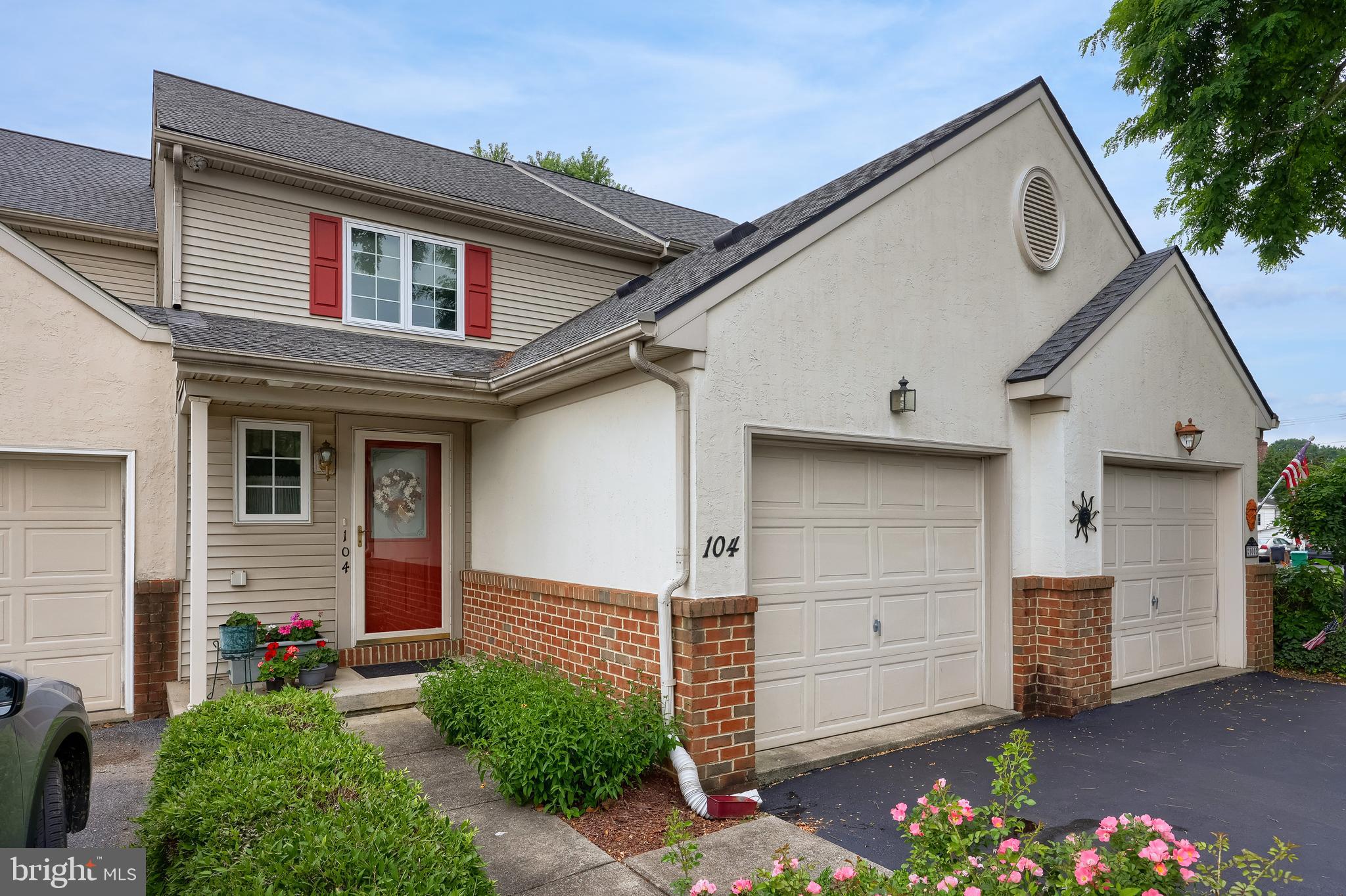 Very well maintained townhouse in Manheim twp. Located on a quiet street but close to everything! This townhouse features a large kitchen, living room, dining area, half bath, finished basement, 1 car garage, patio, and 2 bedroom suites with a loft! The primary bedroom and bathroom are located on the first floor and the second bedroom is located on the second floor with a full bath and loft/office area. Set up your showing today!