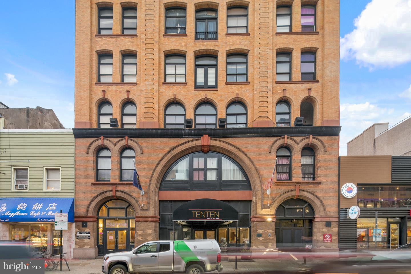 Excellent condo in the heart of Chinatown. Nice size one bedroom one bath flat at 1010 Race St. Exposed brick, wood beams, high ceilings, hardwood floors, loft storage area, full bath with washer/dryer, full galley kitchen with dishwasher, refrigerator, oven and garbage disposal. Large living room/dining area with exposed beams. Versatile floor plan, the bedroom is large enough for a bedroom/work area with 2 large closets. Entry lobby includes security desk, mail room and elevators. Great view of center city skyline. Immediate possession available. Basement storage locker and bike storage on site. Walking distance to everything, including Jefferson Hospital, Convention Center, Reading Terminal Market, Fashion District, Center City and all Septa train, bus and subway stops. Close to Rt 676, I-95 and I-76 to access airport, New Jersey and the suburbs.