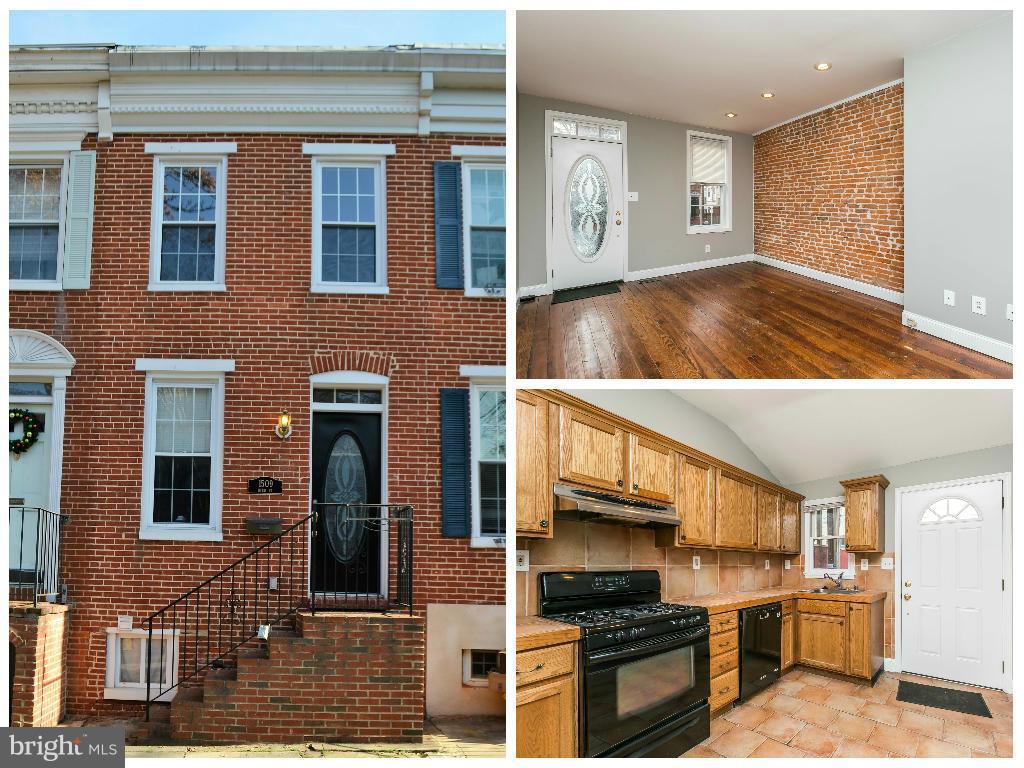 This home is on a quiet tree lined street and has it ALL! 2 bedrooms, 2 baths, original hardwood floors, exposed brick, a rooftop deck with city views, fenced yard for entertaining, and a leased parking spot located behind the home. Owner will pre-pay one year of leased parking. Home is conveniently located near the City Circulator Purple Route, UMD shuttle, I-95, I-695 and I-83.