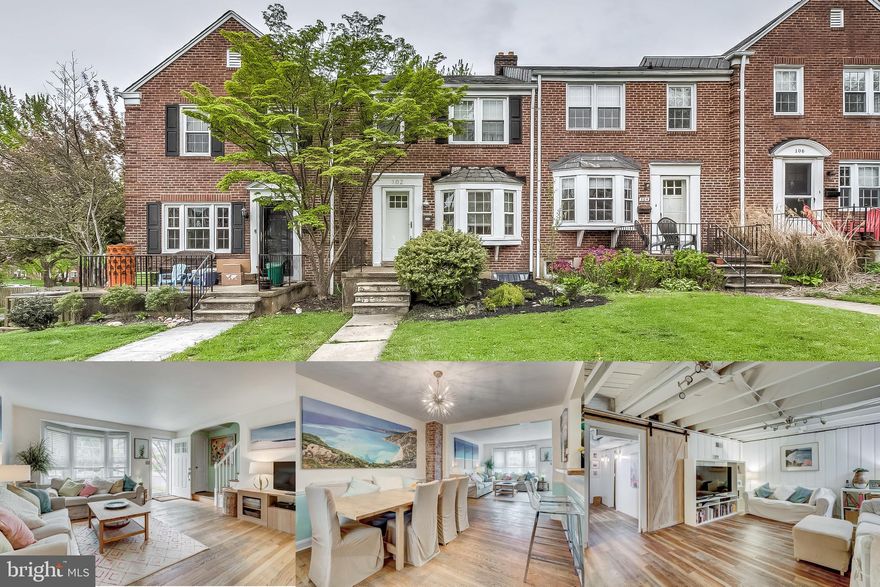 Don't miss this very special one-of-a-kind home with a fabulous all weather family/sun room addition! You don't come across many of these in Rodgers Forge! This extra space makes for a  wonderful light and bright open floor plan with a relaxing beachy vibe.  Modern, open white kitchen with breakfast/serving bar and stainless appliances (2017). The lower level is the perfect retreat complete with brand new full bath and laundry center with  new washer/dryer(2019)and the sliding barn door access is a smart space saving and looks great. Upstairs bathroom was remodeled in 2017. The sewer line has been replaced, and the roof was also replaced in 2007. The private patio and yard was newly fenced in 2018. This is truly a must see. Check out the pictures, click on our virtual tour and then come see it for yourself. The seller is also  offering a one-year home warranty making this a slam dunk!