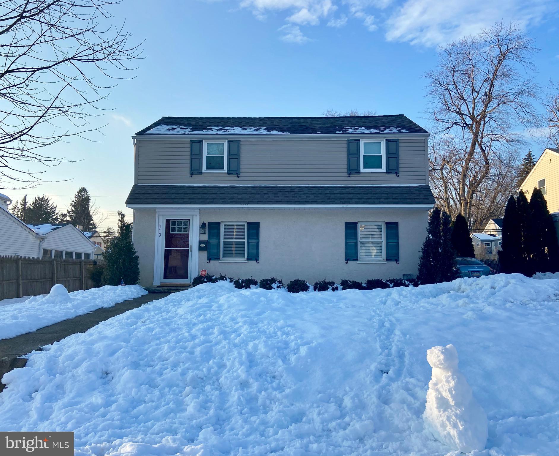 Looking for the perfect place to call home? Look no further! Wonderful opportunity to own this spacious 4 bedroom, 2 full, 1 half bath home, located in a sought-after neighborhood in Oreland, Springfield Township. The first floor includes a lovely front room, currently being used as a dining room, a large kitchen with breakfast room and door to the side driveway and a fabulous family room addition with adjacent powder room and mudroom/laundry area, and sliding door to an expansive covered patio and fenced-in backyard. Upstairs is a spacious master suite with two closets and en-suite master bath, three additional bedrooms and hall bath.  The partially finished basement was recently completed and offers extra living space and storage. Additional numerous upgrades by the current owners include new hardwood floors, windows and sliding door in the family room, updated powder room, newer windows in three bedrooms, new kitchen appliances, quartz countertops, backsplash and garbage disposal, a custom pantry, recessed lighting, newer carpet and a new storage shed. Close to transportation, Route 309 and PA Turnpike, minutes from restaurants and shopping in Ambler, Spring House and Chestnut Hill and easy access to downtown Philadelphia. Award winning Springfield School District. One Year Home Warranty. This is the one you've been waiting for!