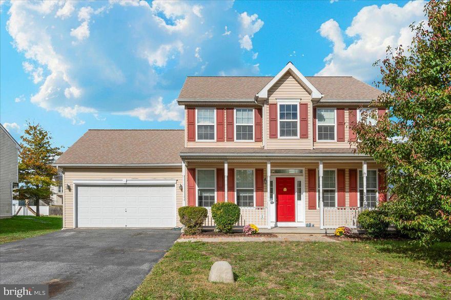 Welcome to this well maintained 3-bedroom, 2.5-bath colonial nestled in a great location. This inviting home features: Three spacious bedrooms, including a serene primary with an en-suite bath, another full bath plus a convenient half bath for guests, a home office or additional living room, a dining room, family room, an open kitchen with breakfast area, a generous 2-car garage with ample storage, a lovely front porch ideal for morning coffee or evening relaxation, and a backyard shed with loft for tools, hobbies, a playhouse, or extra storage. The 50-year roof with transferrable warranty is only 4 years old. This home backs to a large common area. Quick access to major highways: Route 9, I-81, and US 340. Minutes to shopping, Shepherdstown, and Charles Town. With classic colonial charm and modern functionality, this home offers the perfect blend of comfort and convenience. Whether you're starting out, growing your family, or looking to simplify your commute, this property checks all the boxes.