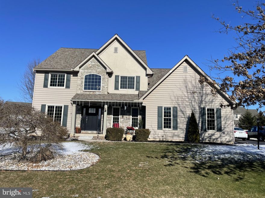 Pristine one owner four bedroom two-story located in Bentley Croft, Central York School District. Super well-maintained home with numerous updates. Windows have all been replaced with beautiful Renewal by Anderson high performance windows and a stunning new front entrance door. Spacious kitchen with new cabinetry, large center island and granite counters that is open to family room with a cathedral ceiling, gas fireplace and LVP flooring that runs throughout kitchen and family room. First floor laundry room, main level office area, open foyer and professionally restored hardwood floors that run through foyer, living room and dining room.  New carpet on stairs and in second floor bedrooms.  Second floor with three bedrooms plus primary suite with new master bath luxury air bubble tub with heated back rest that is perfect for soaking, plus  double bowl vanity and walk-in tile with frameless glass shower door.  Updated main bath with walk-in tile shower, tile floor and large vanity. Fenced rear yard, Architectural shingled roof, unfinished basement with superior walls, newer HVAC system with affordable gas heating, utility sink in basement for easy clean up after home projects, fenced rear yard and much more! Sellers have taken great care maintaining this home and are hoping for a buyer who will love and care for this home as they did. Move in ready!
