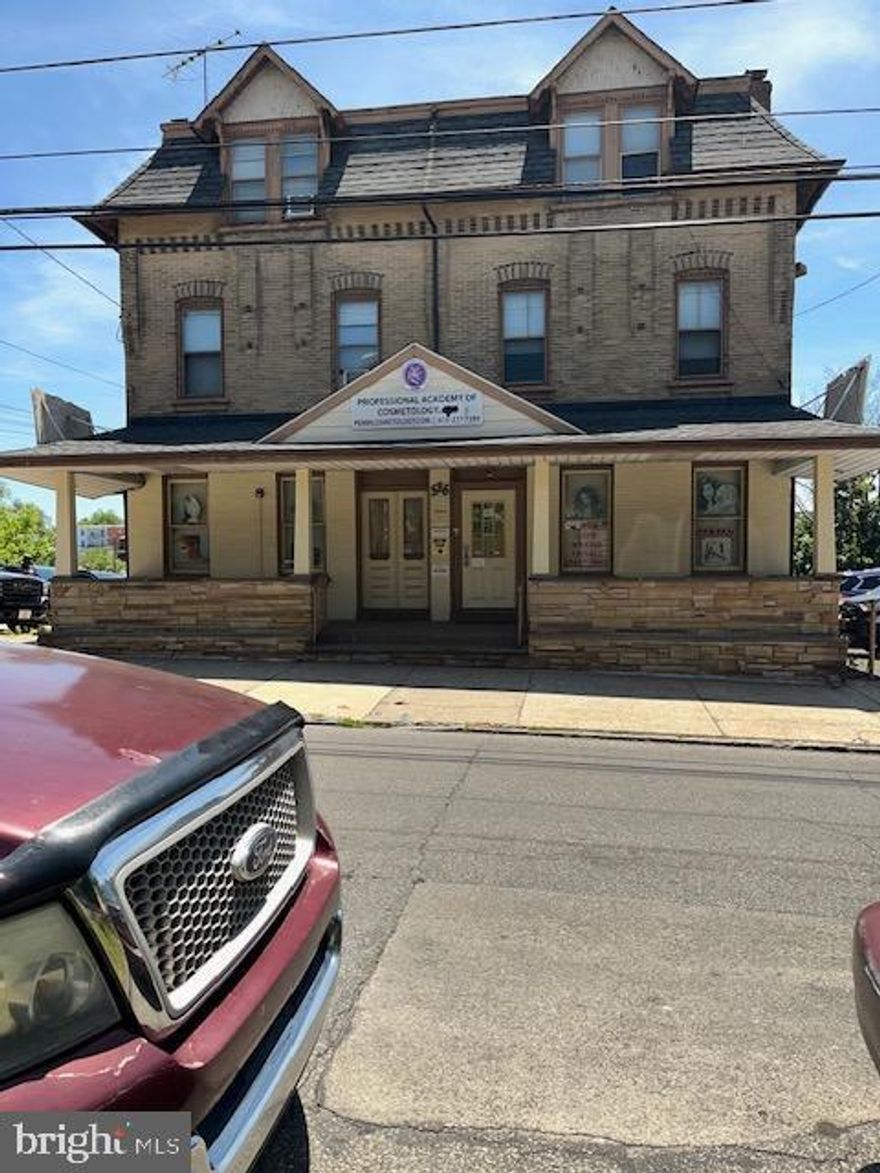 Great opportunity for any kind of  business in this  great location. Property was used as a Cosmetology School , that has 2 apartments on the second  and  third floor.  Could be converted  for what ever you need  it for, Suitable for  Beauty Salon, Clinic, Day Care, or  Funeral Home.  Main level has private office, powder room and more, There is plenty room for parking on this large parking lot with 9000 square feet , sold as-is. Easy Accessibility to Route 202.