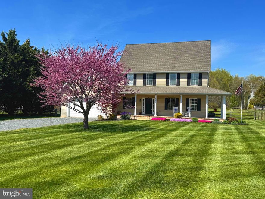 HUGE PRICE DROP!!! Beautifully renovated Centreville home tucked into serene countryside on a 5.42 acre lot. You will falling in love pulling into the driveway w/ the lush green grass front lawn just coming in for the start of Spring and it's grand covered front porch ideal for sitting w/ your morning coffee or your evening cocktail.  This home offers 4 bedrooms, 2 full baths and 1 half bath and is NOT in an HOA. This inviting property combines classic character with modern comforts, offering an ideal setting for everyday living and entertaining. The heart of the home is the open concept gourmet kitchen that has been completed renovated and finished to impress: upgraded quartz countertops w/ large center island w/ storage, stainless steel appliances, subway tile backsplash,  cabinetry, new recessed lighting, breakfast area and designer touches throughout. The kitchen flows into the family room which features a propane gas fireplace w/ mantel and new vinyl plank flooring tying together the kitchen and family rooms  providing open living w/ modern continuity. Fully update main floor half bath w/ a featured shiplap wall and completed updated laundry room w/ new Washer/Dryer and added pantry/storage cabinets. Thoughtfully updated for today’s lifestyle, the floorplan balances comfortable everyday living with easy entertaining. Generous bedrooms provide flexible space for family, guests or a home office. Recent renovations deliver low-maintenance finishes and a fresh, neutral palette throughout. Bright, open living spaces with abundant natural light. The spacious primary suite featuring hardwood flooring leading from the hallway through-out the primary bedroom, which also includes a walk-in closet, built in shelving and private ensuite w/ dual vanity, tub/shower combo.  Off the back of the kitchen is a separate dining room currently a play room and additional living room/home office w/ new LVP flooring. As you step out back onto the deck from the kitchen you will be in awe of the large fenced in backyard w/ Shed. This expansive 5-acre lot also features mature trees past the fence for nature walks that then open up to your own private clearing — perfect for outdoor dining and entertaining.  Attached garage w/ added cabinets for storage and long driveway for convenient parking. Additional items of note: HVAC-dual zone, new ceiling fans/light fixtures throughout and recessed lighting added to main floor living room. All outdoor lighting upgraded to include...seasonal flare. Situated on a peaceful lot conveniently located just off 301 for easy access to shops, dining, schools, area amenities, and commuter routes. This move-in-ready property blends modern conveniences with classic Eastern Shore charm — schedule your showing today.