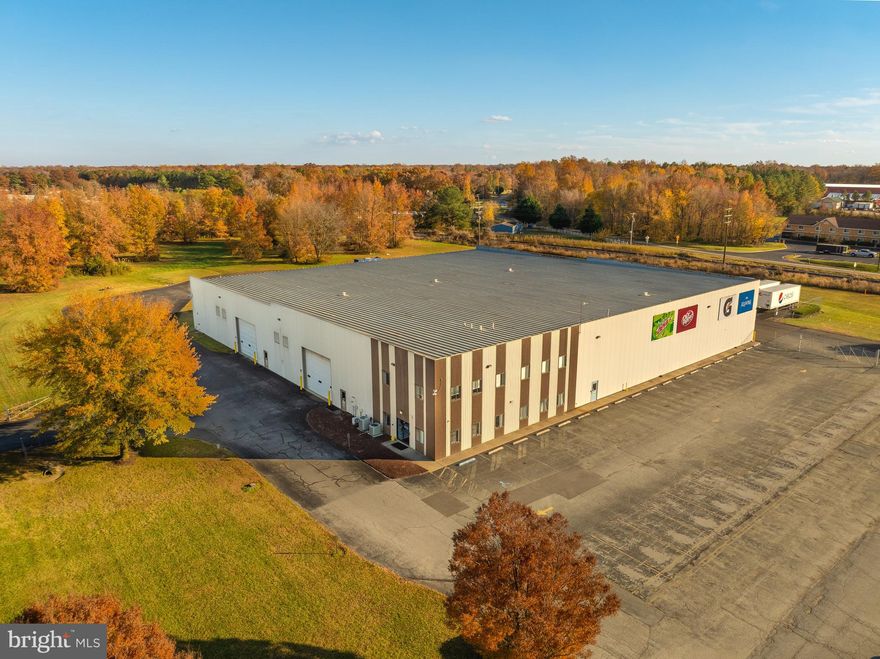 Situated on 9.1 acres, this free standing industrial facility spans 36,000 SF with an additional 1,800 SF of office space on the second floor. The pre-engineered steel warehouse features 4 16 ft grade level overhead doors and 2 dock high doors. The warehouse is heated with 24-26 ft clear ceiling height throughout and ample on site parking (79 car spaces and 23 truck spaces). The building is sprinkled, is served by City of Harrington water and sewer and has natural gas services. The large land area provides a fantastic opportunity for growth at this site. The City is making improvements to the entrance of Clukey Dr off of Route 13 to enhance ease of access.

Easily accessible off Rt 13
Clean, well-kept facility
High power capacity available
Located in business-friendly Delaware