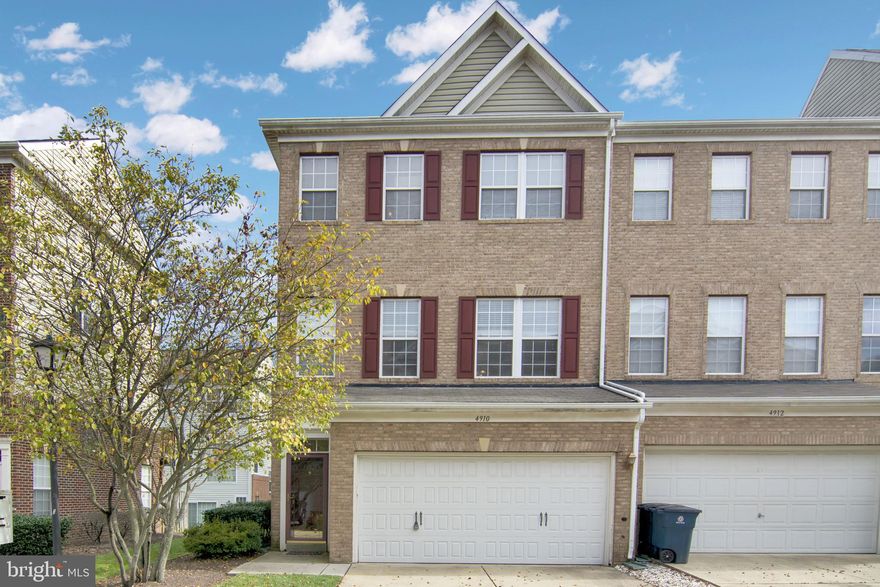 Bright and sun filled 3-level, 2 bedrooms, 2.5 baths end-unit brick townhouse in the highly sought after Highland Gate Community. 9-ft ceiling, open concept living room, kitchen, dining area and breakfast area. Updated kitchen with stainless steel appliances and granite countertop. Main bedroom with large walk-in closet and luxurious ensuite bath with separate shower and soaking tub. Secondary bedroom with ensuite full bath. Lower level features a large recreation/exercise room, a laundry room, with walkout to the back yard. 2-car garage.

Walking distance to the Dutch Village Farmers Market. Property is 12 minutes from Largo Metro Station, 20 minutes from Joint Base Andrews, 25 minutes from National Harbor and 30 minutes to Washington DC.  ***NO FHA***