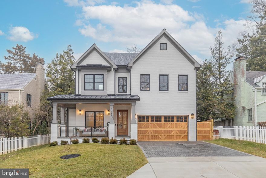****SPRING PINK PROCESSO & Georgetown cupcakes!  2-4pm Sunday & Sunday ****
BLOCKS AWAY FROM BETHESDA ROW!!!   
Gorgeous new construction in a charming, sought-after neighborhood, just seconds from restaurants, boutiques, and Metro and weekly farms market. Elevated design details include tiered custom molding, statement wallpaper, and contemporary finishes. Beautifully executed for modern living, from its convenient mudroom and expansive center-island kitchen to seamless formal and informal dining and living spaces, a cozy indoor and outdoor fireplace, and a versatile third-floor bonus retreat — every detail delivers.

The second level showcases a primary suite retreat, complete with a tray ceiling, statement chandelier, spa-inspired bath, and dual walk-in closets. Each of the three additional bedrooms features its own custom en-suite bath for comfort and privacy, and the floor is completed by ideally located second-floor laundry.

The lower level features a spacious kitchenette, relaxing living space, private guest suite, and a convenient at-home gym.

The rare to find 3rd floor offers a light-filled lounge, cottage-style bath and opens to the secluded rooftop deck — fantastic for sunsets.

All this in the heart of vibrant Bethesda — within the Bethesda-Chevy Chase Cluster schools.   ***Full set of photos to post 3/5 - current photos are actual homes spaces but virtually staged.***