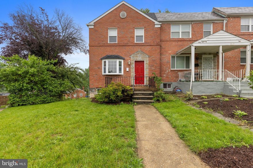 ** Multiple offers received, please submit highest and best offers no later than 7:30pm Monday May 19th** Located in Baltimore’s Beechfield neighborhood, this beautifully maintained 3-bedroom, 1.5-bath end-of-row brick townhome offers approximately 1,600 finished square feet across three comfortable levels. Hardwood floors run throughout—no carpet! The partially finished walkout basement provides versatile space for relaxing, working, or entertaining. Nestled on a corner lot along a quiet street, the property also includes surface parking and a manageable yard. Enjoy a convenient location with easy access to major commuter routes, parks, and local amenities. Recent updates include the removal of radiators and the installation of forced hot air heating. A wonderful opportunity in Beechfield!
