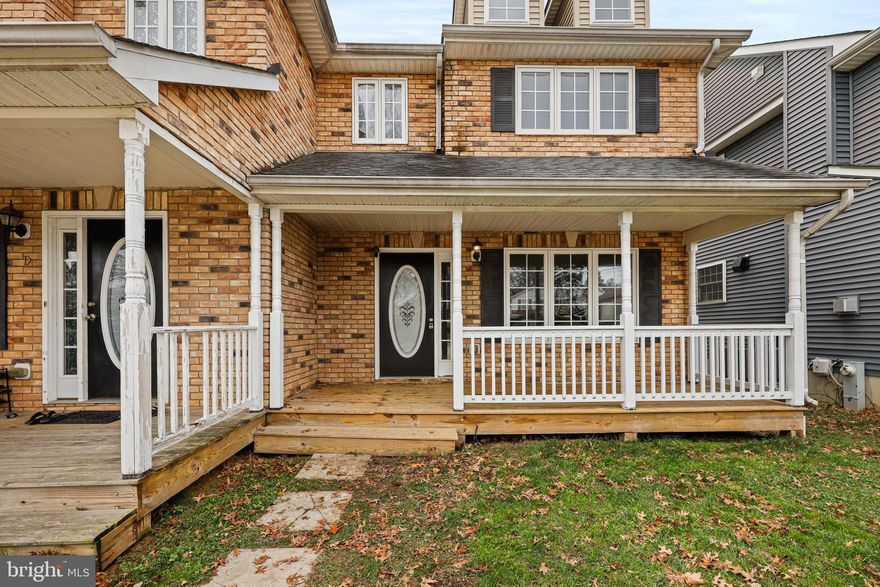 **BACK ON THE MARKET!**  Discover the charm of this freshly painted 3-bedroom, 3.5-bathroom home in the highly sought-after Harwood Park neighborhood! With a host of updates, this home is move-in ready and brimming with modern touches. Enjoy brand-new carpet throughout, stylish countertops in the kitchen, including a stove, a brand new microwave and dishwasher. The dining room features LVP flooring, adding a contemporary feel to the space. Start your mornings on the inviting covered front porch, overlooking your shared 2-car driveway. Step inside to a sunlit living room, complete with a cozy gas fireplace, which flows seamlessly into the updated kitchen with a breakfast bar and a spacious dining area – perfect for entertaining. A convenient half bath completes the main level. Upstairs, the primary bedroom offers a retreat-like ambiance with a vaulted ceiling, ceiling fan, and an en-suite bathroom featuring a stand-up shower. Two additional bedrooms and a full hall bath complete the upper level, providing plenty of space for family or guests. The finished lower level is a true bonus, featuring a recreation room with walk-out access to the backyard – the perfect spot for summer BBQs and outdoor gatherings. Plus, with a full bathroom. Storage won’t be an issue with the generous space available.
Conveniently located near shopping, dining, and major routes including BWI, Route 295, Route 100, and I-95, this home is ideal for commuters. Don’t miss the chance to own this updated gem – it won’t be on the market for long!