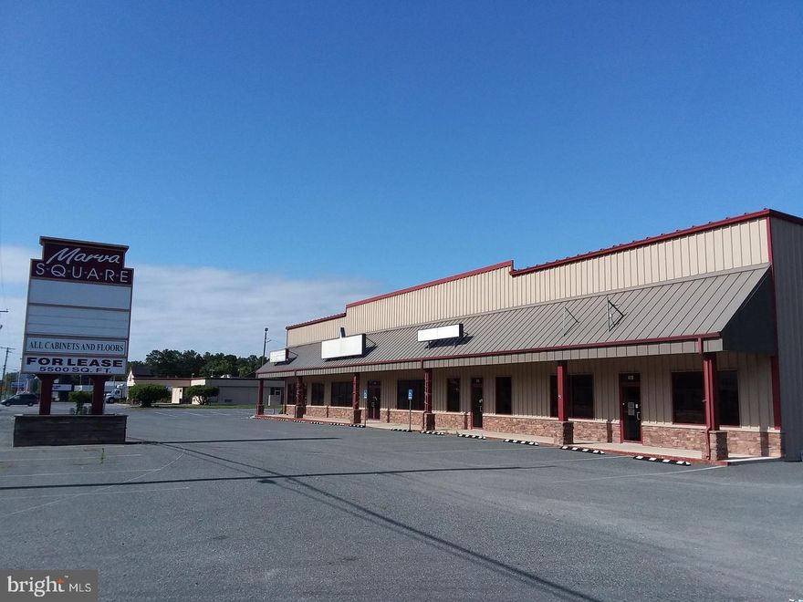 Place your business logo on a dedicated monument tower and on the building. Landlord is open and willing to offer a build out to better suit the tenant, or allow the tenant to make the space their own. This unit offers ADA compliant, dedicated parking, 6 private office spaces of various sizes, (4) 12x8 (1) 11x12 (1) 14x8, a Large backroom/conference room 14.5 x 18.5, a kitchenette, one restroom and 13x4 nook/storage area.

For an additional $250/m there's a 1000 sq ft warehouse/storage space with a 12ft roll up door attached on the backside of the building, that can come with the space as well.

CAM is approx. $2.00/sqft