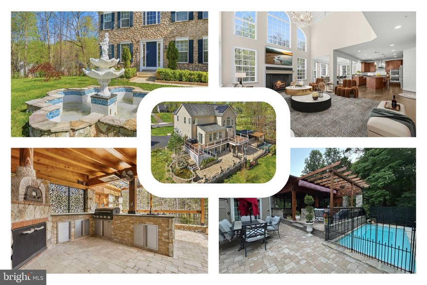 Set on 4.87 private acres in Upper Marlboro, 10008 Thomas Brooke Pl presents a thoughtfully designed estate that balances everyday comfort with standout entertaining, offering 5 bedrooms and 3.5 baths across a well-planned three-level layout. Anderson double-pane windows with UV gas enhance efficiency and natural light, while insulated exterior walls and double-filled attic insulation support year-round comfort. Inside, hardwood flooring, 9-foot ceilings, and custom Italian-inspired architectural details create a refined backdrop, complemented by smart home features controlling lighting, climate, sound, and a comprehensive security system with surround cameras, glass-break sensors, and motion detection.

The main level is anchored by a dramatic two-story great room with a coffered ceiling and expansive windows, filling the space with light. The kitchen is designed for both daily use and entertaining, featuring imported Italian granite countertops, high-end KitchenAid appliances, a walk-in pantry, and a butler’s pantry connecting to the formal dining room with detailed molding. Surround sound, recessed lighting, and flexible spaces—including a main-level office or guest option—enhance functionality, while one of two fireplaces (propane) adds warmth and ambiance.

Upstairs, the primary suite offers a comfortable retreat with a sitting area, dual walk-in closets, and a spa-style bath with soaking tub and separate shower. Secondary bedrooms are generously sized, and a secondary staircase adds convenience to the home’s flow.

The fully finished lower level extends the living space with an in-law suite featuring custom cabinetry, an electric fireplace, walk-in closet, and private bath with a multi-jet shower. A rough-in for a future kitchen, additional recreation space, and ample storage provide flexibility for multigenerational living or extended stays.

Outdoors, the property is designed for year-round enjoyment. A 1,700+ sq ft patio and PVC wrap-around deck with integrated lighting and sound overlook a resort-style setting, highlighted by a heated saltwater cocktail pool with three waterfall features and a 20-seat jacuzzi. An outdoor kitchen with pizza oven and grill, along with a covered living area with fireplace and TV, creates multiple gathering zones. A koi pond with waterfall, designer fountain, sprinkler system, and solar lighting enhance the landscaped grounds. The detached garage includes a built staircase leading to second-floor storage, while open lawn transitions to wooded acreage and a natural brook for added privacy.

Conveniently located near Route 301, Route 4, and I-495, the home offers access to Joint Base Andrews, Washington, D.C., and major employers throughout the region. Shopping, dining, and entertainment options at National Harbor, Woodmore Towne Centre, and Bowie Town Center are within reach, along with nearby parks, golf courses, and cultural attractions including Watkins Regional Park and area museums. This is a property that delivers space, privacy, and accessibility in a setting designed for both everyday living and memorable gatherings.

Mortgage savings may be available for buyers of this listing.
Virtually Staged