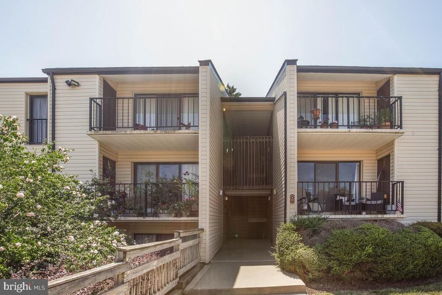 Available NOW 2 bedroom and 1 bath condo in Riva Commons, one of those tucked-away communities few know about.  Great neighborhood, a fabulous location, close to and convenient to I-97 and Rt 50. Downtown Annapolis is just minutes away as well as Annapolis Mall, Parole Town Centre, Restaurants, Parks, Hospital, and more.  The combined living and dining room has direct access to the balcony overlooking a private view of gardens and woods. Plus parking is just steps away.  The Primary Bedroom features a walk-in closet and the second bedroom has 2 closets. The stacked washer/dryer is tucked away by the kitchen for easy access and provides extra room for shelving and storage. The kitchen is open to the living area, has gas cooking, and is surprisingly spacious for a unit of this size. Additional storage is downstairs. Condo fee includes gas for heating, hot water, and cooking along with building and grounds maintenance. There’s also a pool for those weekday and weekend retreats in the sun. This will not last long so hurry to see it now.