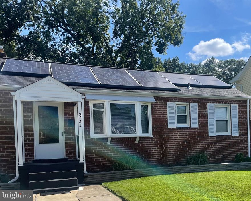 Well maintained Brick Rancher with Solar Panels (2016) assumable lease.  3 Bedrooms with Wood Flooring and kitchen appliances and HVAC all relaced 2016.  2 Full Baths. Gorgeous Yard with Shed.  In town living with shopping Metro and major routes nearby, Off Street parking at residence 2 spots!  Must See!  Freshly painted.  Move in Ready!