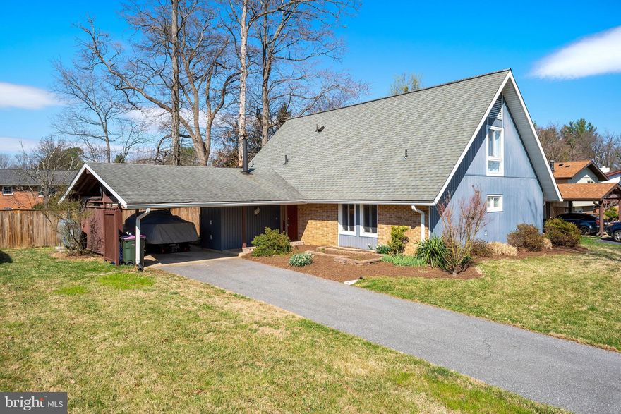 *Offers due by 10a on Mon 3/28* Rarely-available 4-bed 2.5-bath A-frame SFH situated on the best lot in the Tanterra neighborhood! Beautiful hardwood floors welcome you to the light-filled main level with peaceful tree-lined views. Renovated kitchen (2021) boasts beautiful wood cabinets, quartz countertops, stainless steel appliances and sliding door access to the large rear yard.  Two generously-sized bedrooms plus full bath and laundry are conveniently located on the main level, ideally situated for single level living! Owner’s suite boasts a large walk-in closet and fully-renovated spa-like ensuite bath (2021) with gorgeous tile work and new stone-top vanity.  Additional spacious bedroom and loft space, perfect for an in-home office or rec room, complete the upper level. Step outside to your own private oasis, featuring the flat and fully-fenced yard, large deck and stone firepit, perfect for a summer BBQ or s’mores night with the family. Large carport and driveway offer parking for up to 5 cars! Other recent upgrades include new carpet (2021), new oil tank (2021), water heater (2016), and generator hookup (2018) for auxiliary power to the fridge and other outlets.  Enjoy all that Brookeville and Olney have to offer including the highly-rated Tanterra neighborhood pool, multiple playgrounds, sports courts, trails, farmer's market, breweries, and Olney Theatre. Just steps to restaurants and shopping including Starbucks, Chick Fil A, Harris Teeter, Cava, GrillMarx and more!