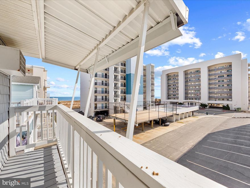 Coastal Charm with Water Views!

Welcome to beachside living in North Ocean City! This charming 2-bedroom, 2-bath ocean block townhome offers stunning water views from inside and multiple decks, perfect for soaking in the coastal breeze. Ideally located near popular restaurants, shopping, and just steps from the sand and surf, this home is a beach lover’s dream.

Enjoy convenient features like an outdoor shower to rinse off after a day at the beach and a secure, spacious storage area for your beach gear, bikes, and more. Parking is a breeze with one assigned covered space, additional first-come, first-served spots, and street parking available for guests.

SOLD FURNISHED – just bring your toothbrush and swimsuit, and start living the beach life today!