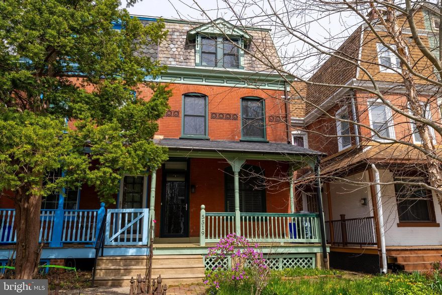 Beautiful and charming West Germantown 2nd Empire circa 1895. Original details including living room mantle and original wood moldings and staircase. Modern updates include plantation blinds and wide plank White Oak flooring throughout the first floor   Beautiful light filled renovated eat in kitchen with all Bosch appliances.  1st floor powder room. Rear sitting green house room with slate floor and  wet bar .  French door leads out to large fence rear yard and beautiful flowers + gardens. Second floor has three bedrooms with one used as primary, second used as dressing room and third used as office. Stacked Bosch Laundry unit added to the second floor for ease and convenience.  Fully renovated bathroom with sage green marble flooring and walk-in shower stall for the primary suite!.  Third floor complete with two full bedrooms, new bath. Ideally located a half of block to the new Weaver's Way Coop, one block to Septa's Regional rail line R8, and a few short blocks to Ultimo Coffeehouse!   Just blocks to the bike and walking trails of Fairmount Park and minutes to downtown center city. Easy to show.